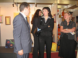 Cultural Attache of the Embassy of Ukraine in Slovakia - Inna Ognivets at the opening night of the collection 2 "Dew".